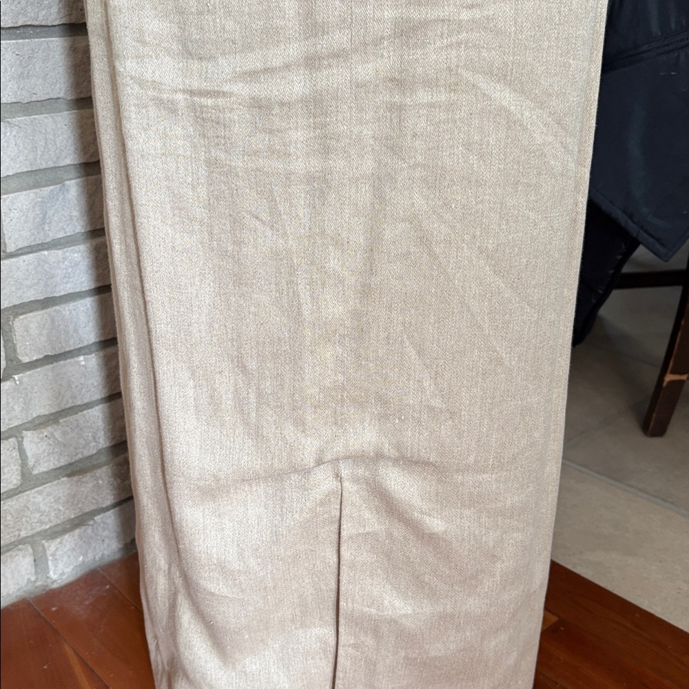 Ports international Beige, High waisted Wrap, Maxi Skirt with Belt: linen/cotton - Picture 7 of 12